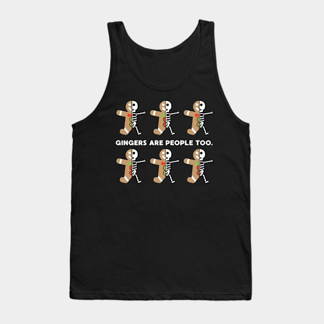 Gingerbread Man Funny Christmas Skeleton Gingers Tank Top by HolidayoftheWeek